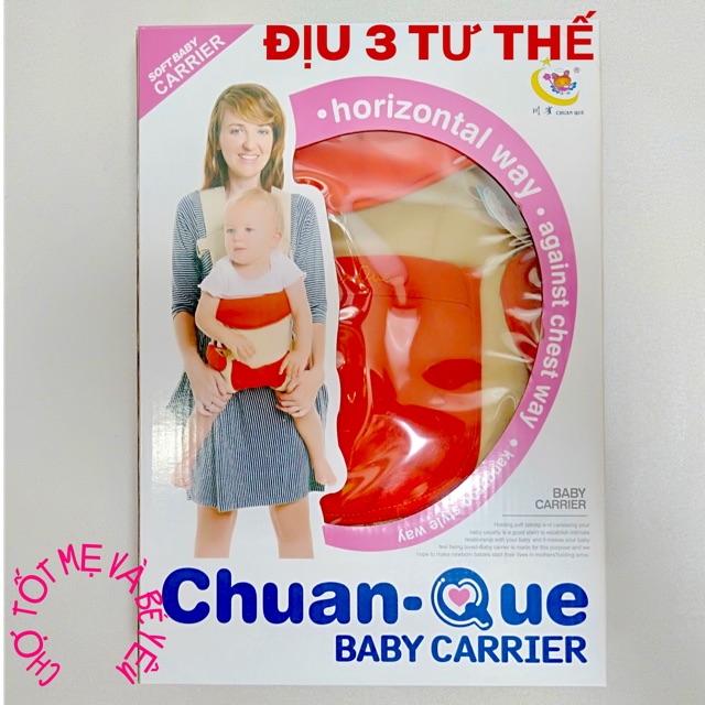 ĐỊU CHO BÉ 3 TƯ THẾ NẰM NGỒI TỪ SƠ SINH-24THÁNG BABY CARRIER