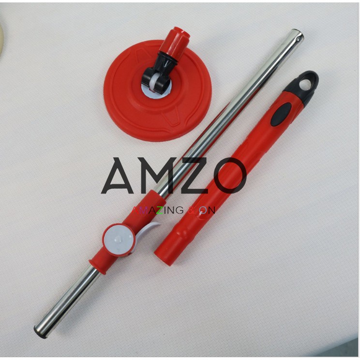 [SALE] Combo 2 cây lau nhà 360 độ cao cấp thân inox lớn AMZO ( đã kèm bông lau )