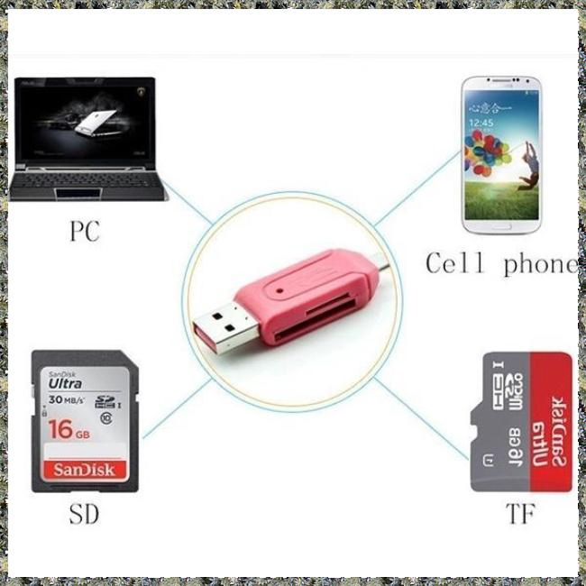 Thiết bị đọc thẻ nhớ OTG TF / SD cổng USB đa năng | BigBuy360 - bigbuy360.vn