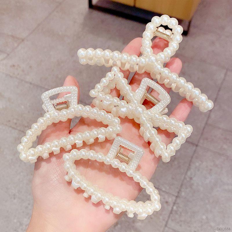 Kẹp Tóc Đính Ngọc Trai Phong Cách Retro Cho Bé Gái