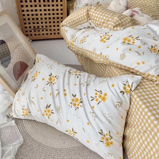 Set cotton 100% thắt nơ hoa vàng ✨ ✨ ✨