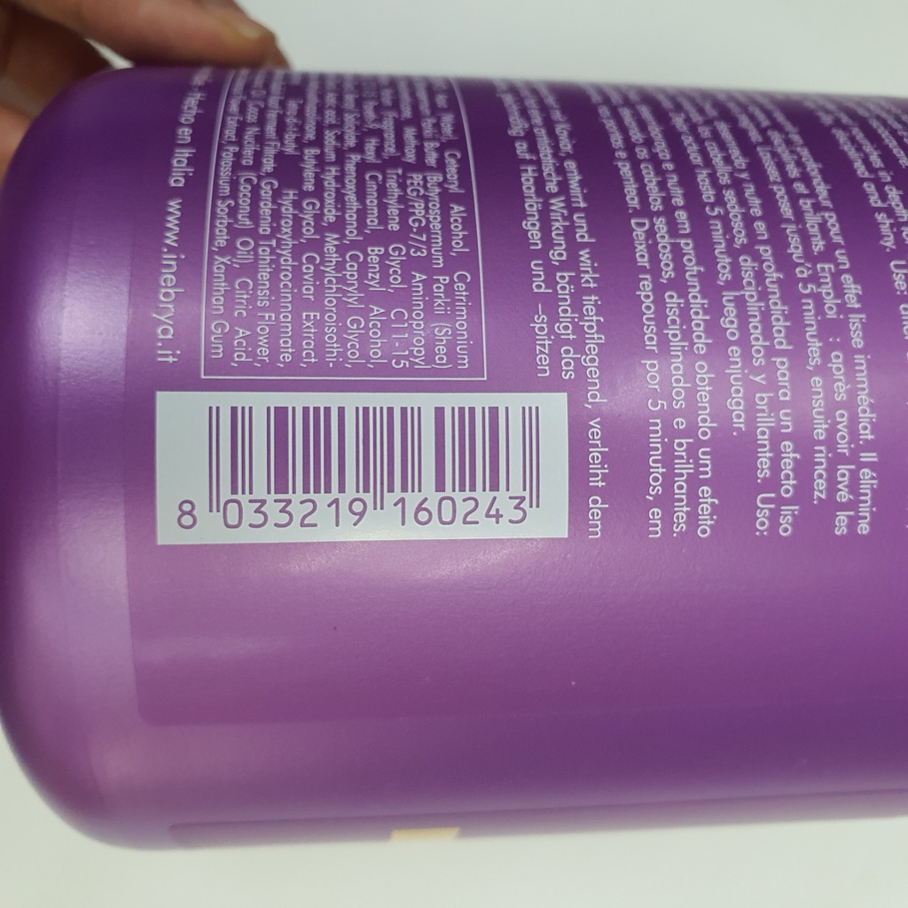 DẦU GỘI VÀ KEM HẤP CAO CẤP INEBRYA ICE CREAM LISS PRO SUÔN MƯỢT 1000ML*2