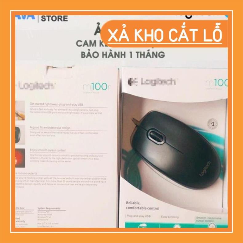 HG2303 [LẺ = SỈ] Chuột máy tính có dây Logitech M100r tương thích mọi thiết bị máy tính