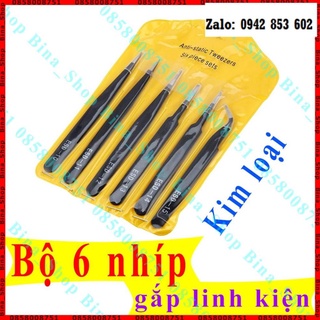 Bộ 6 nhíp pt.esd gắp linh kiện, gắp mi gắp đá