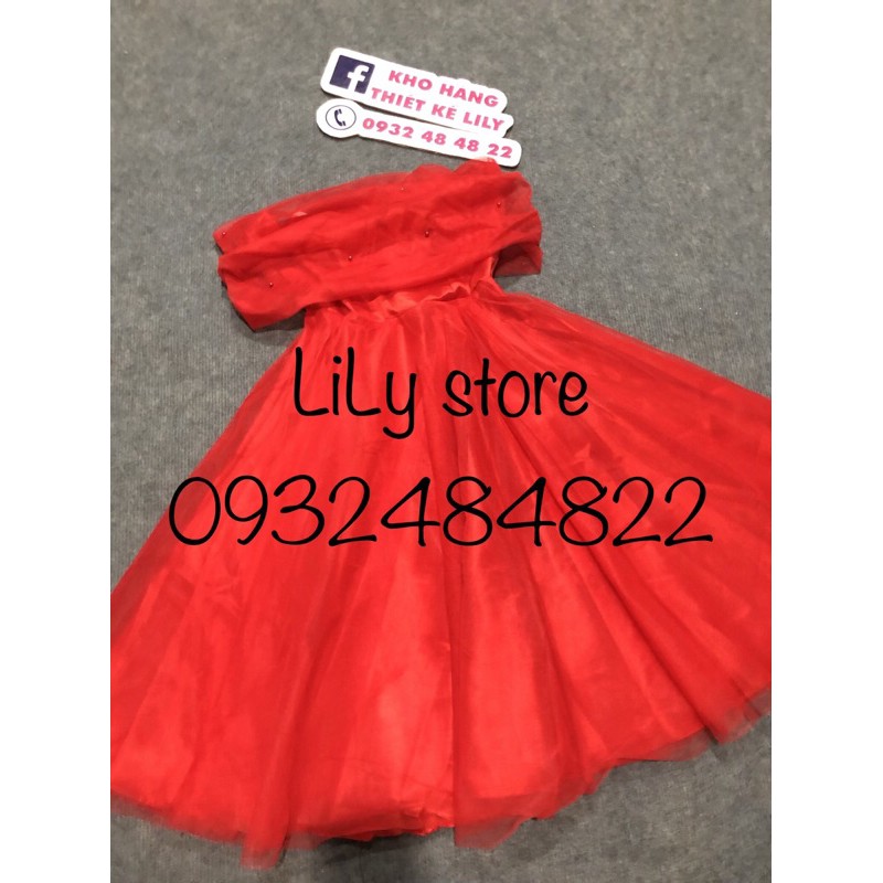 ẢNH VÀ VIDEO THẬT 1000% _ ĐẦM CÔNG CHÚA TRỄ VAI ĐÍNH CƯỜM