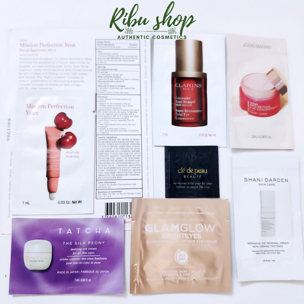 Mẫu thử sample kem dưỡng mắt các hãng xịn - Ribu shop