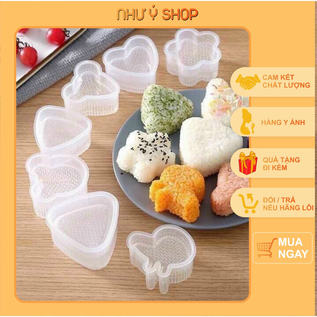 Bộ 7 Khuôn ép, tạo hình cơm nắm ( Đồ gia dụng Như Ý )