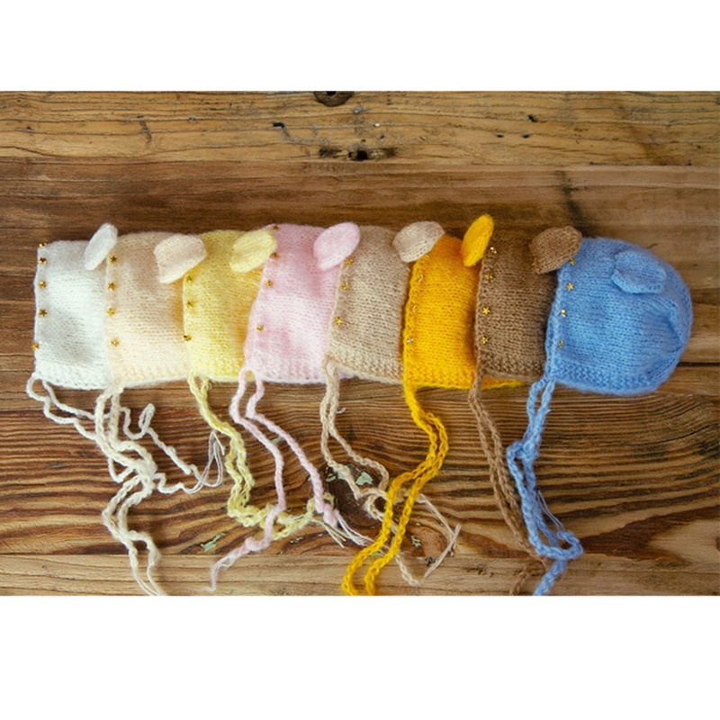 Mũ Đan Len Dễ Thương Dùng Làm Phụ Kiện Chụp Ảnh Cho Bé Sơ Sinh