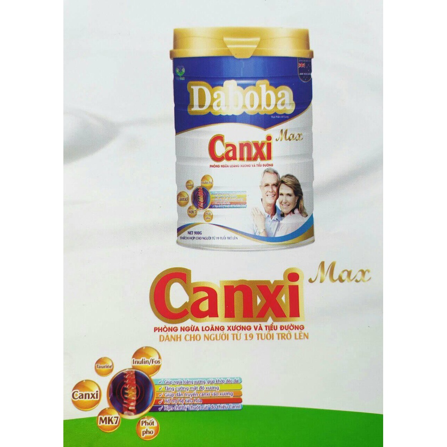 Sữa Daboba Canxi Max 900g - Sữa dành cho người già - Loãng Xương - Tiểu đường