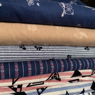 Vải linen in hoạ tiết