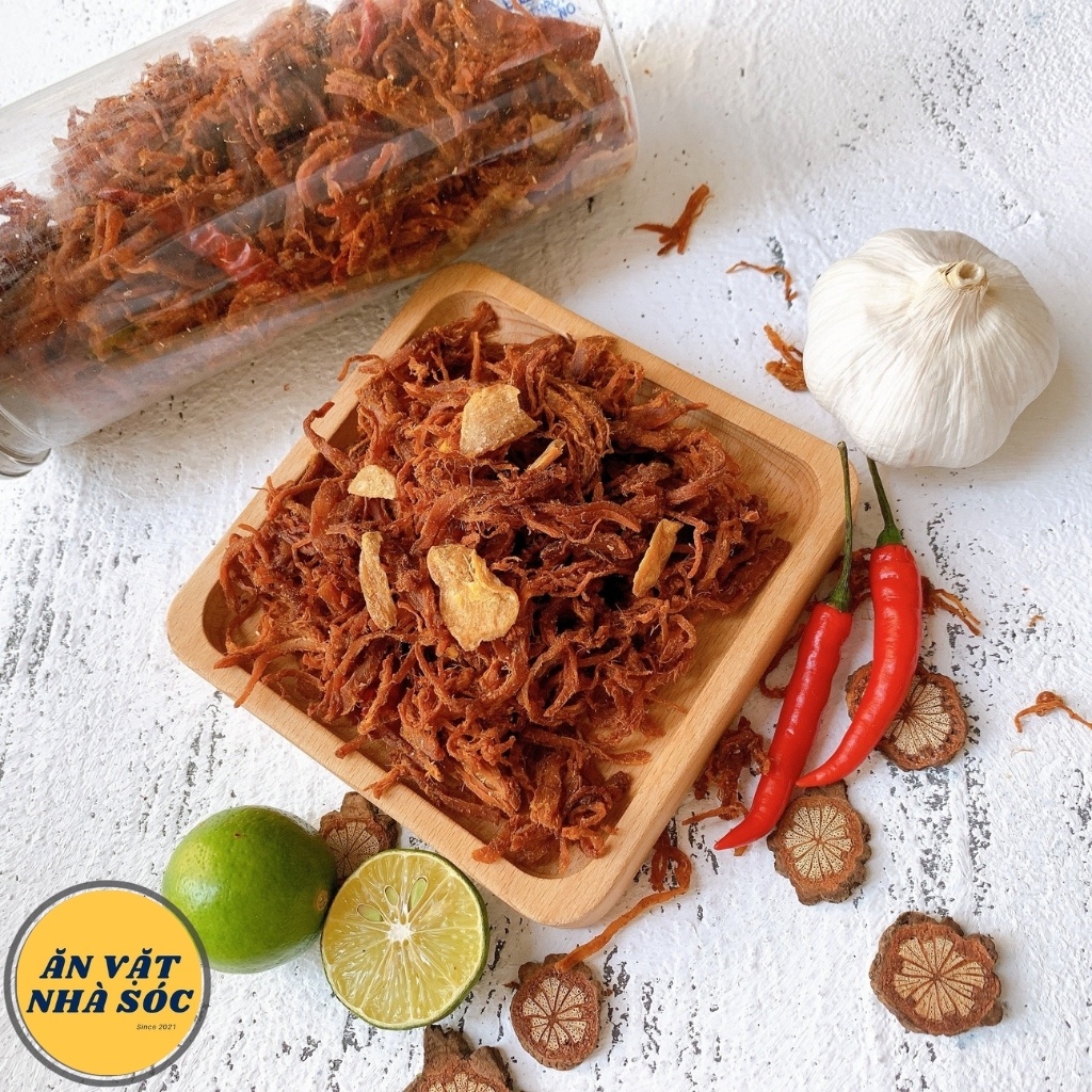 Khô Heo Cháy Tỏi 250g Ăn Vặt Nhà Sóc, Khô Lợn Cháy Tỏi Cay Vừa, Đồ Ăn Vặt Hà Nội | BigBuy360 - bigbuy360.vn
