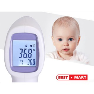 Nhiệt kế hồng ngoại nhựa ABS màn hình LCD đo nhiệt độ qua trán không cần tiếp xúc