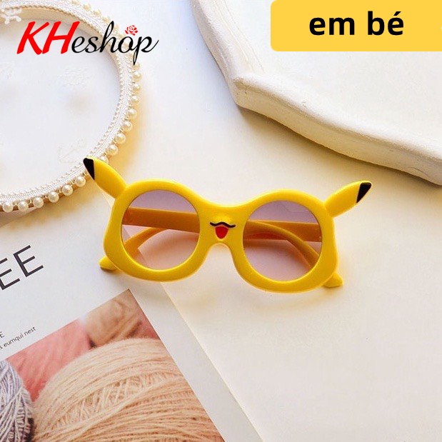 Kính thời trang PIKACHU siêu dễ thương cho bé trai và bé gái, Kính râm chống tia cực tím siêu an toàn mã Y1549