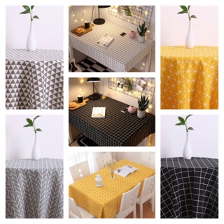 Khăn trải bàn vải kẻ caro, vải vân gỗ, vải báo chí nhiều kích cỡ