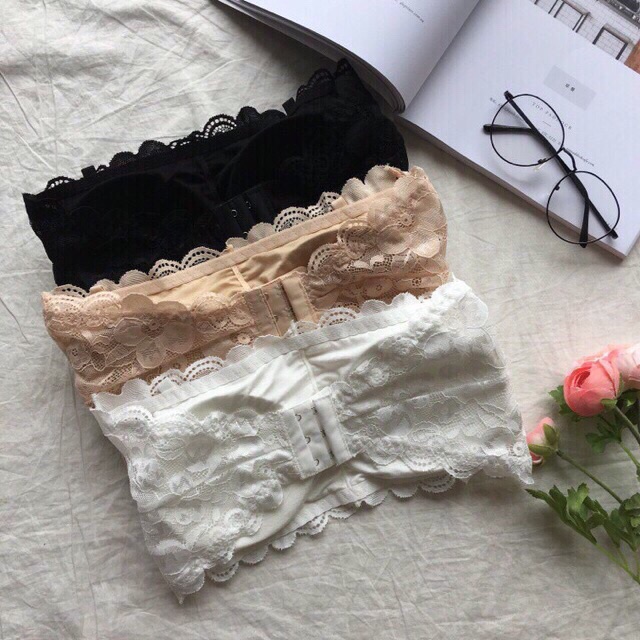 Áo Bra ren hoa không dây cài sau siêu đẹp | BigBuy360 - bigbuy360.vn