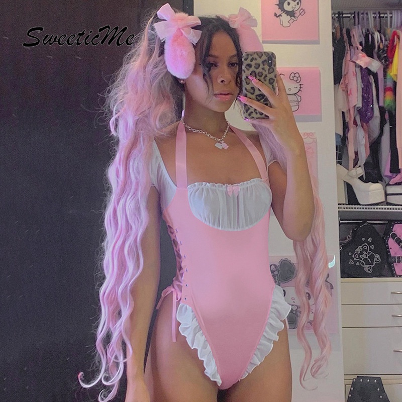 Jumpsuit SweeticMe Tay Phồng Hai Lớp Thời Trang Dành Cho Nữ