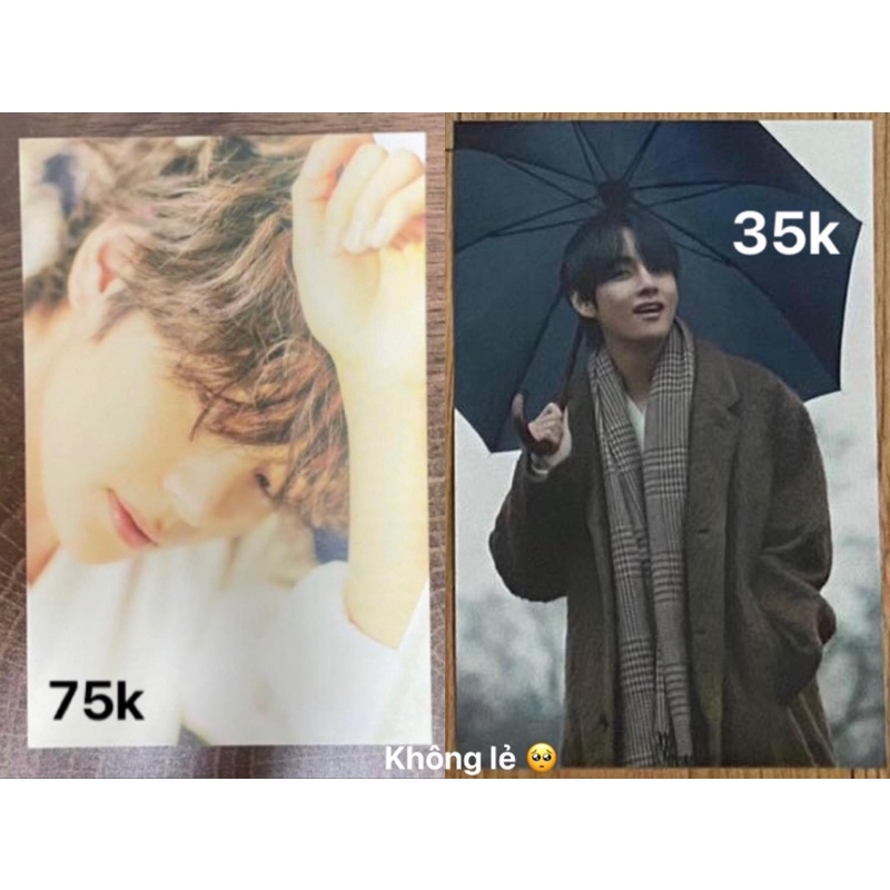 BTS OFFICIAL POSTCARD BƯU THIẾP MEDIHEAL & VT LẺ