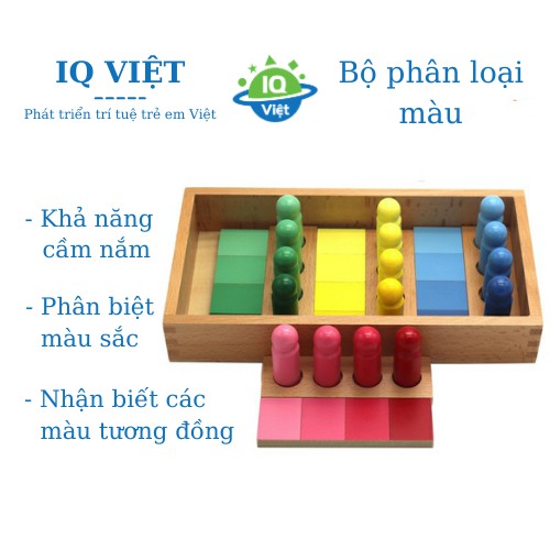 Giáo Cụ Montessori - Bảng Phân Loại Các Cặp Màu Tương Đồng [ Hàng Đẹp Chuẩn ]