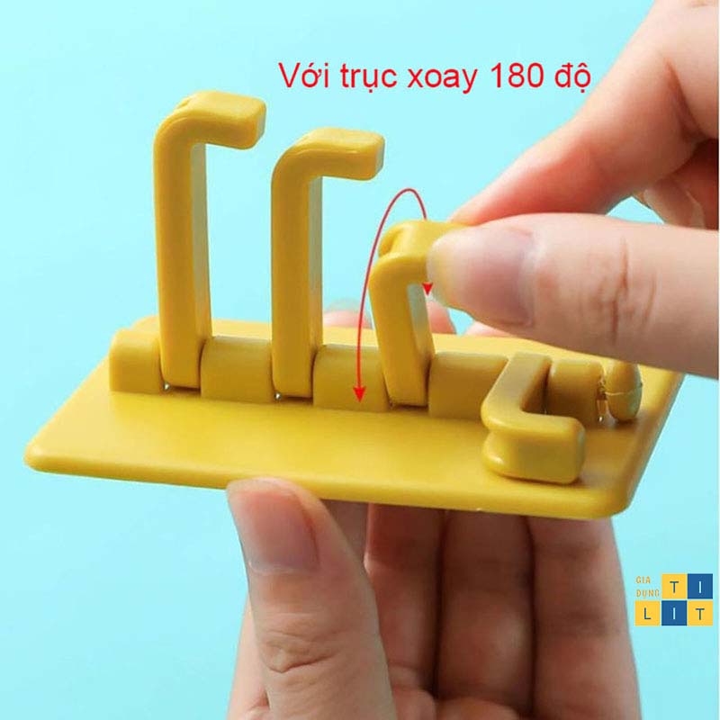 Móc dán tường 4 chấu đa năng, treo quần áo, chìa khóa, vật dụng tiện lợi - [MÓC 4 CHẤU CÂY THÔNG]