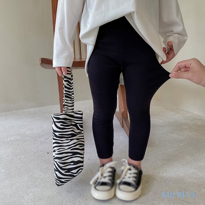 Quần Legging Len Màu Trơn Mềm Mại Ôm Dáng Phong Cách Hàn Quốc Cho Bé Gái
