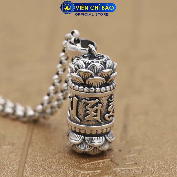 Mặt dây chuyền Unisex bạc Thái S925 rụ Kim Luân hình Hoa Sen thương hiệu Viễn Chí Bảo M100277