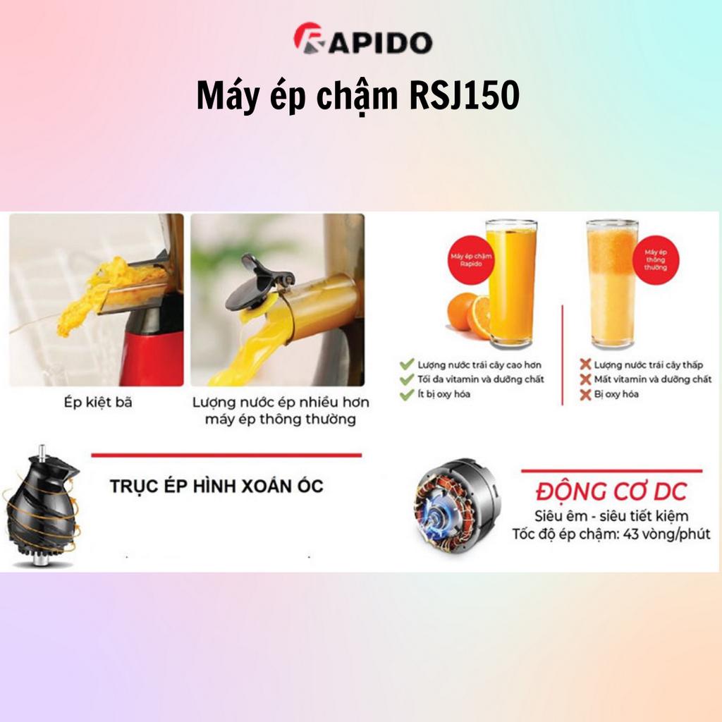 Máy ép chậm hoa quả - rau củ Rapido RSJ150