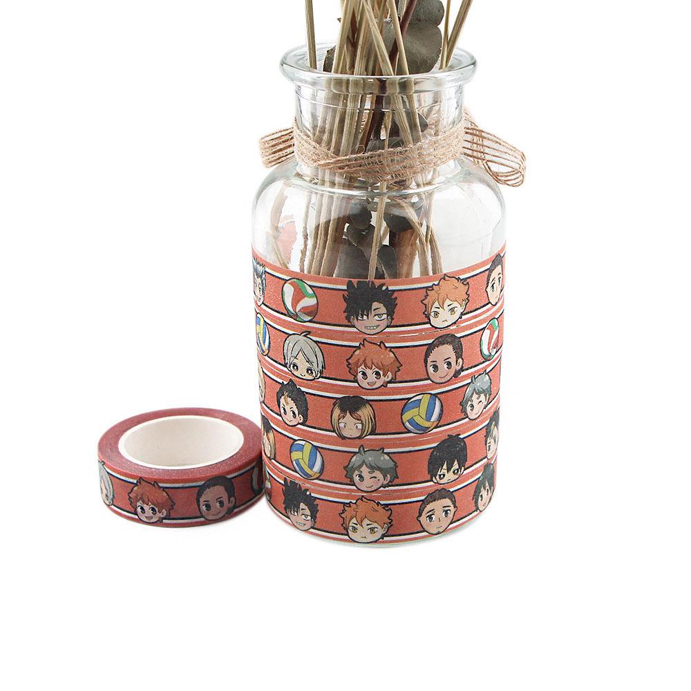 Mmluck Cuộn Băng Dính Họa Tiết Hoạt Hình Bóng Chuyền DIY Trang Trí Văn Phòng Trường Học