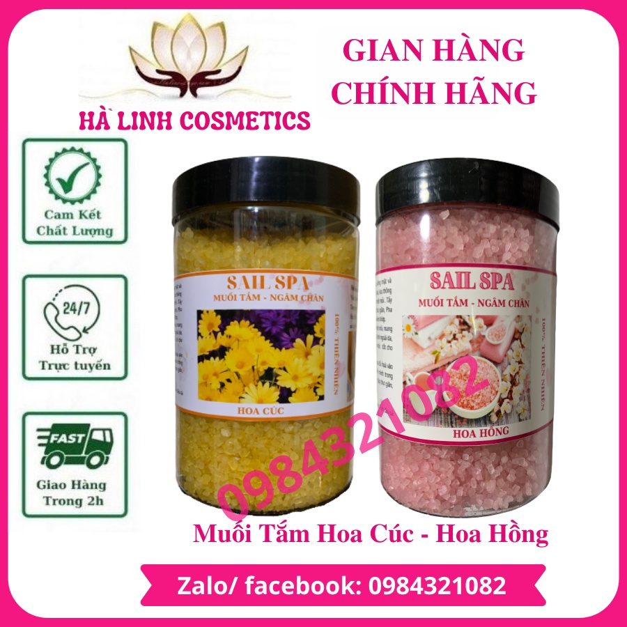 500gr Muối tắm ngâm bồn hương Bạc Hà tẩy tế bào chết giúp da trắng sáng mịn màng handmade