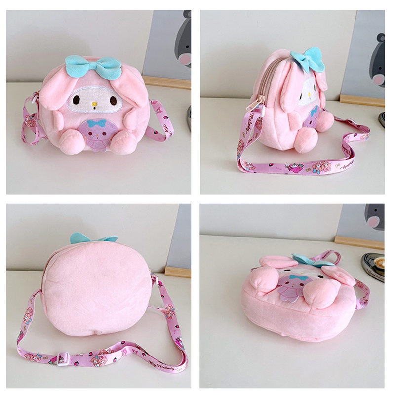 SANRIO Túi Đeo Chéo Hình Hoạt Hình My Melody Bằng Lông Nhung Dễ Thương Xinh Xắn