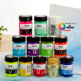 Màu Poster Color Pentel Bán Lẻ Hũ 30ml – MÀU CÒN LẠI - Họa cụ online