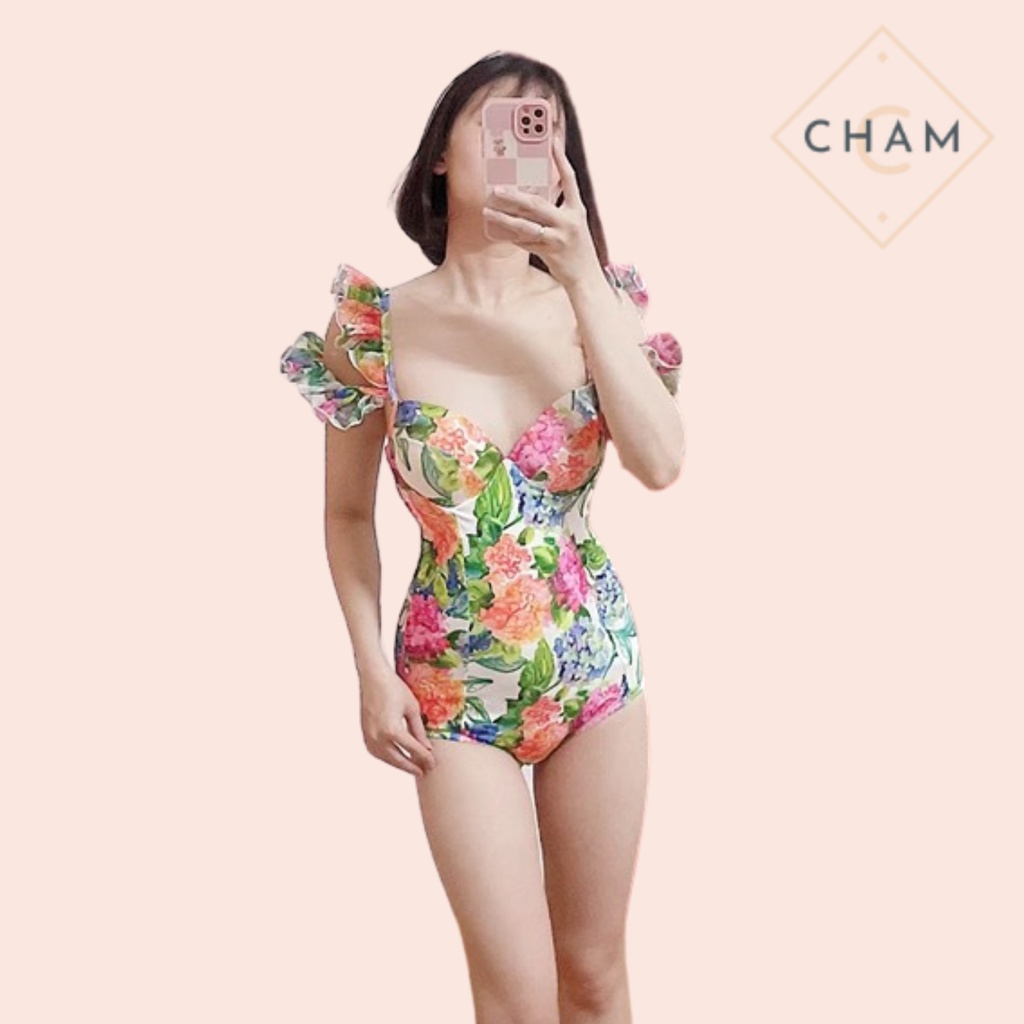Bikini đi biển cao cấp Cham đồ bơi nữ kín đáo, đồ tắm biển nữ, bikini 2 mảnh 1 mảnh sexy cao cấp