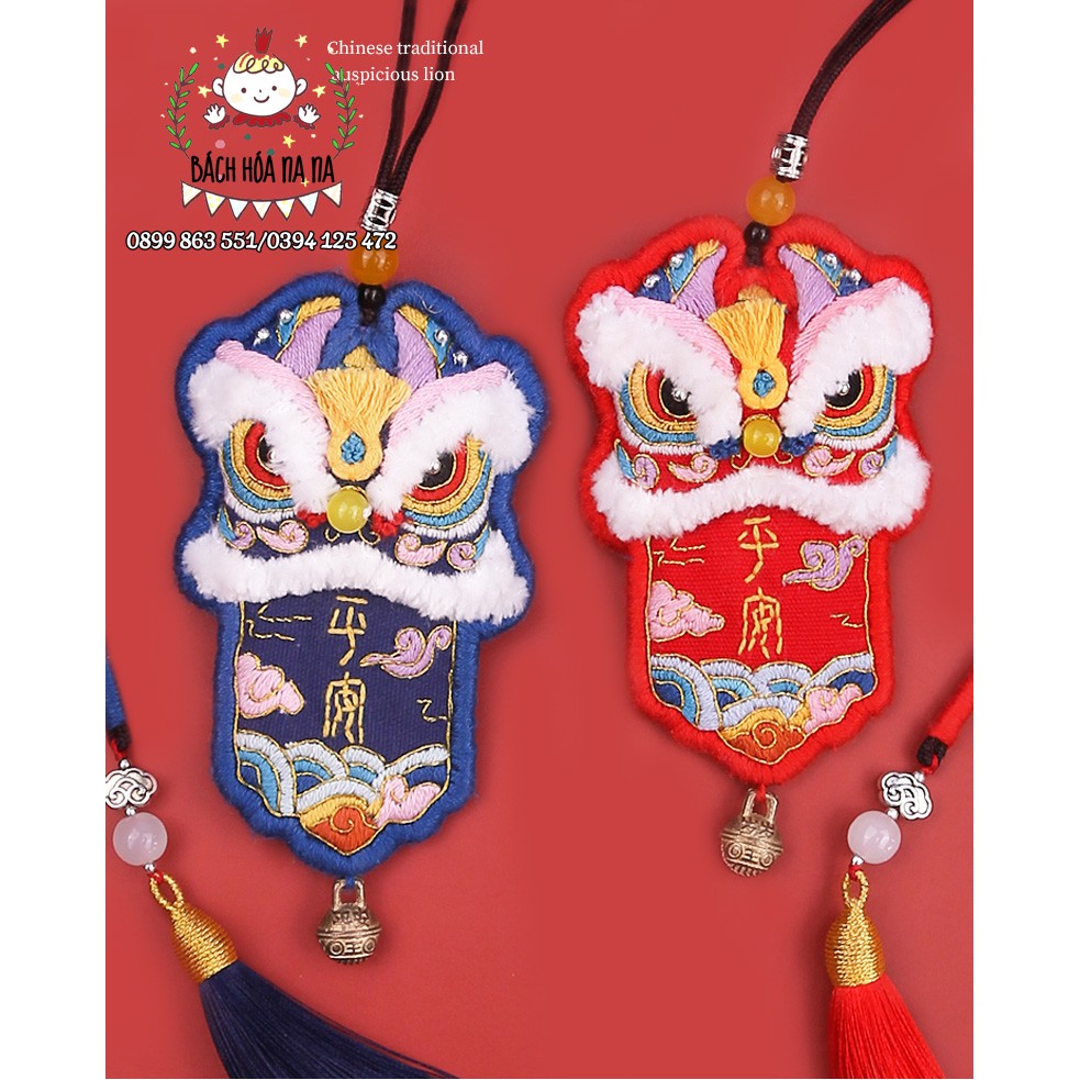 DIY bộ kit thêu Túi Thêu Thủ Công Họa Tiết Rồng và Hổ Độc Đáo - Na na Handmade DIY Gói nguyên liệu thêu