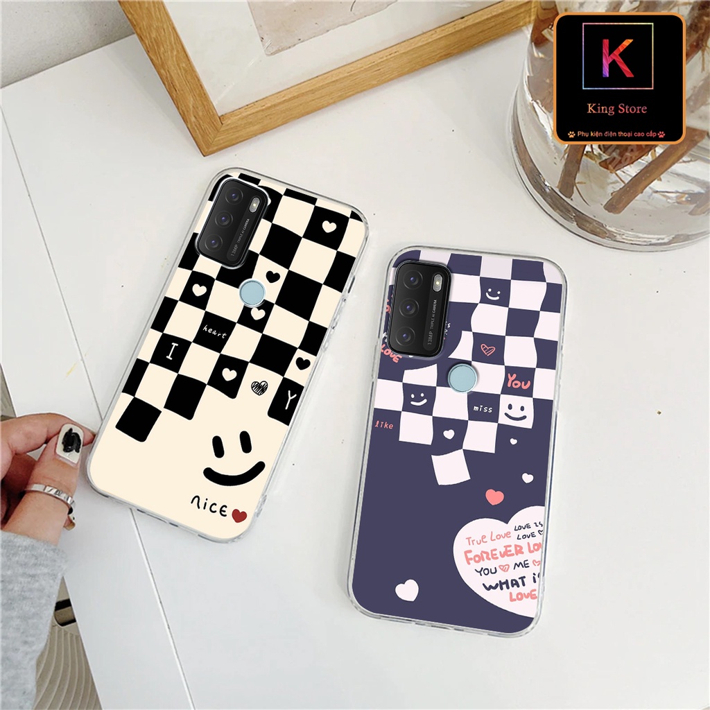 Ốp Lưng Vsmart Star 5 - Star 4 - Star 3 - Star in hình họa tiết caro  - Chất liệu Silicon siêu bền, sang trọng