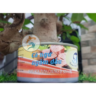 Cá ngừ cắt khúc ngâm dầu (Skipjack tuna chunks in soya oil) (160 và 185 gram/ lon)