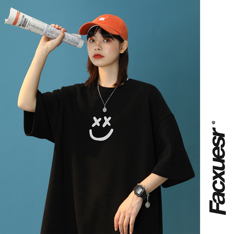 Áo thun hình mặt cười áo phông unisex (V282)