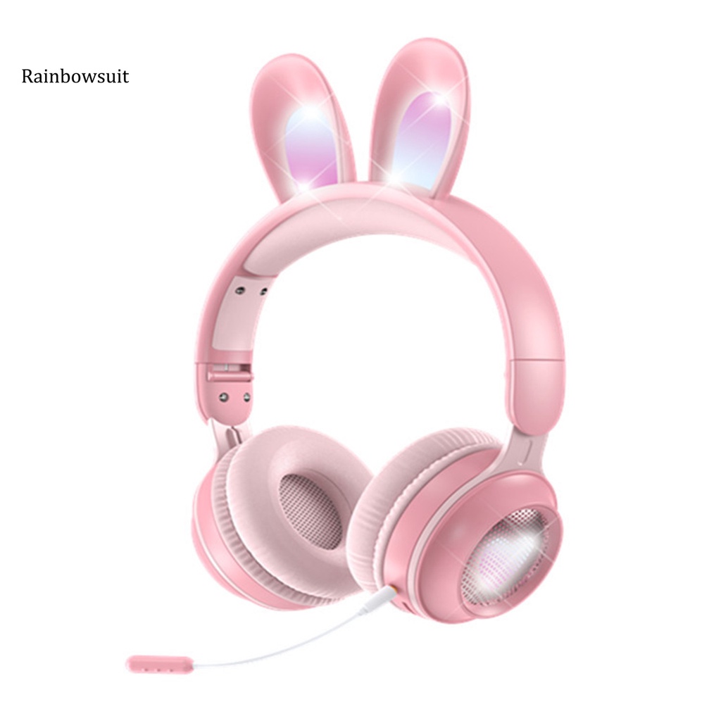 Tai nghe bluetooth chụp tai không dây kiểu tai thỏ âm thanh nổi cho điện thoại