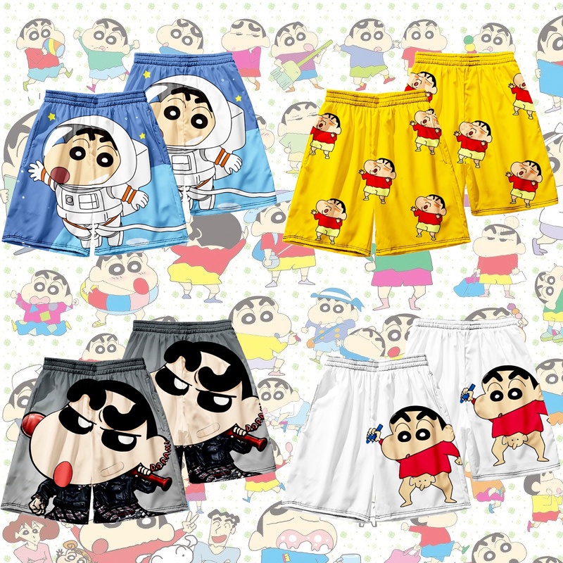 Quần Short Nam In Hình Cậu Bé Bút Chì Shin-Chan Phong Cách Mới