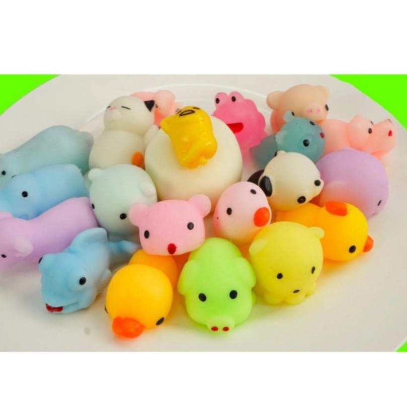 Bộ 16 Con Đồ Chơi Squishy Mochi Siêu Dễ Thương - Đồ Chơi Hình Thú