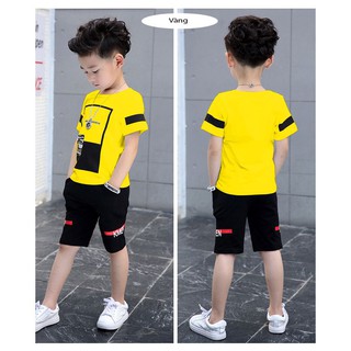 Đồ bộ cho bé trai, bé gái ngắn tay, thun cotton thoải mái vận động