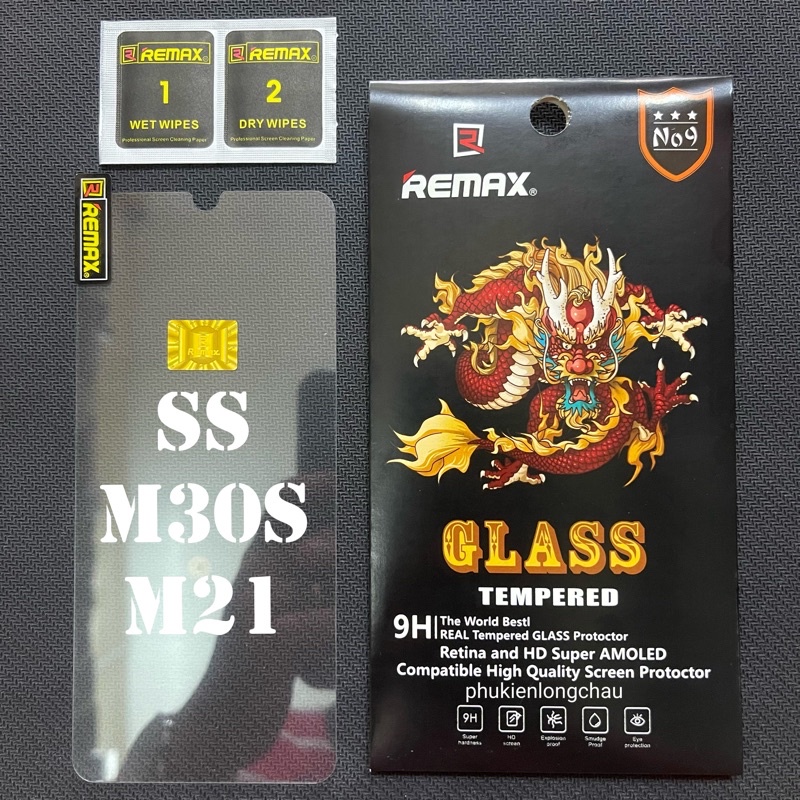 (R13)Miếng Dán Cường Lực Samsung M30s/M21 Trong Suốt Chính Hãng Remax