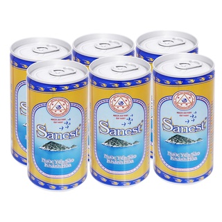 Lốc 6 Lon Nước Yến Sào Khánh Hòa Sanest 190ml