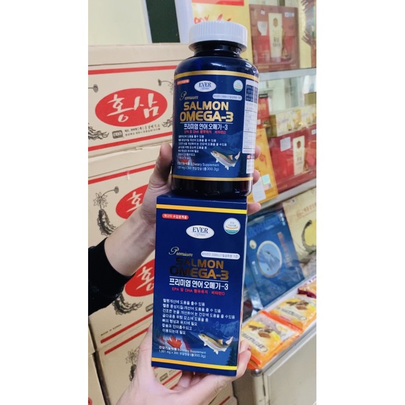 [HÀNG MỚI VỀ] Viên Dầu Cá mega bổ sung DHA, Hộp 300 Viên [HỘP XANH CÁ]