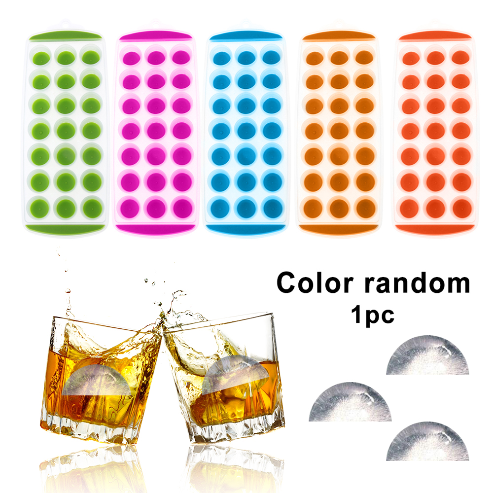 Khuôn Silicone Làm Nước Đá/Sô Cô La 21 Ngăn Tròn Tiện Dụng Cho Nhà Bếp