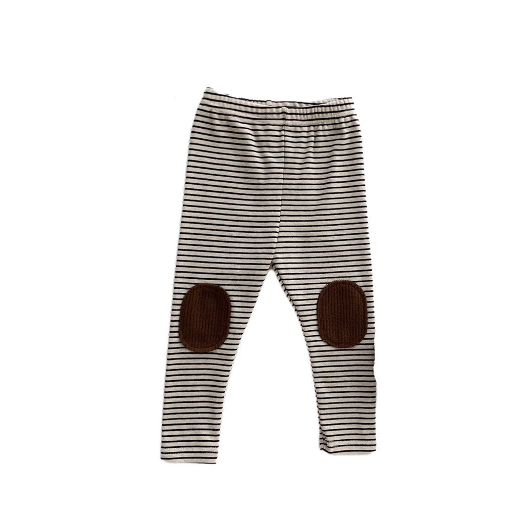 Quần dài vải cotton mềm mại họa tiết kẻ sọc cho bé sơ sinh