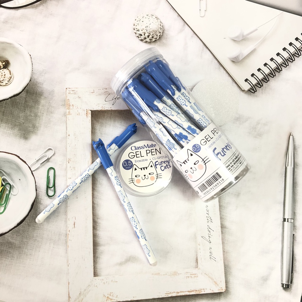 Bút gel xóa được Mèo vui vẻ Classmate GP212 -Funny Cats - vpp Quế Anh