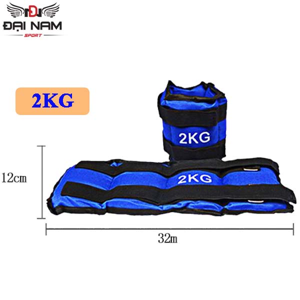 Bộ 2 Băng Tạ Cát Đeo Chân Tay 2kg  Hỗ Trợ Tập Chạy bộ,Hít Xà,Tâp Luyện Thể Thao