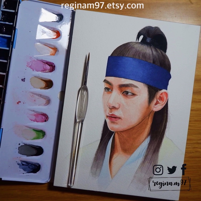 BTS Fanart Original Painting BTS V Taehyung