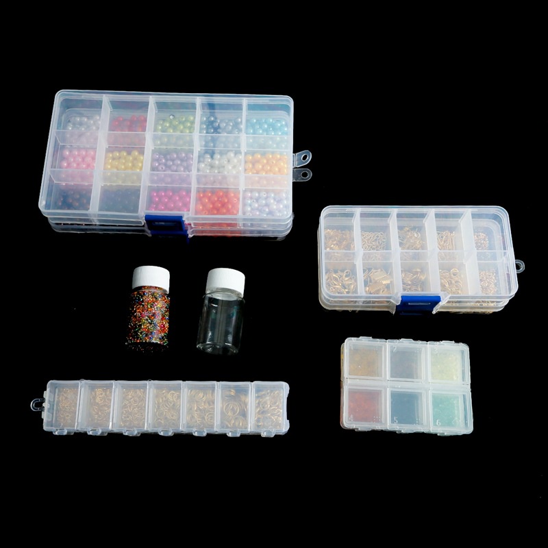 Hộp nhựa trong suốt đựng trang sức nhiều ngăn tiện dụng
