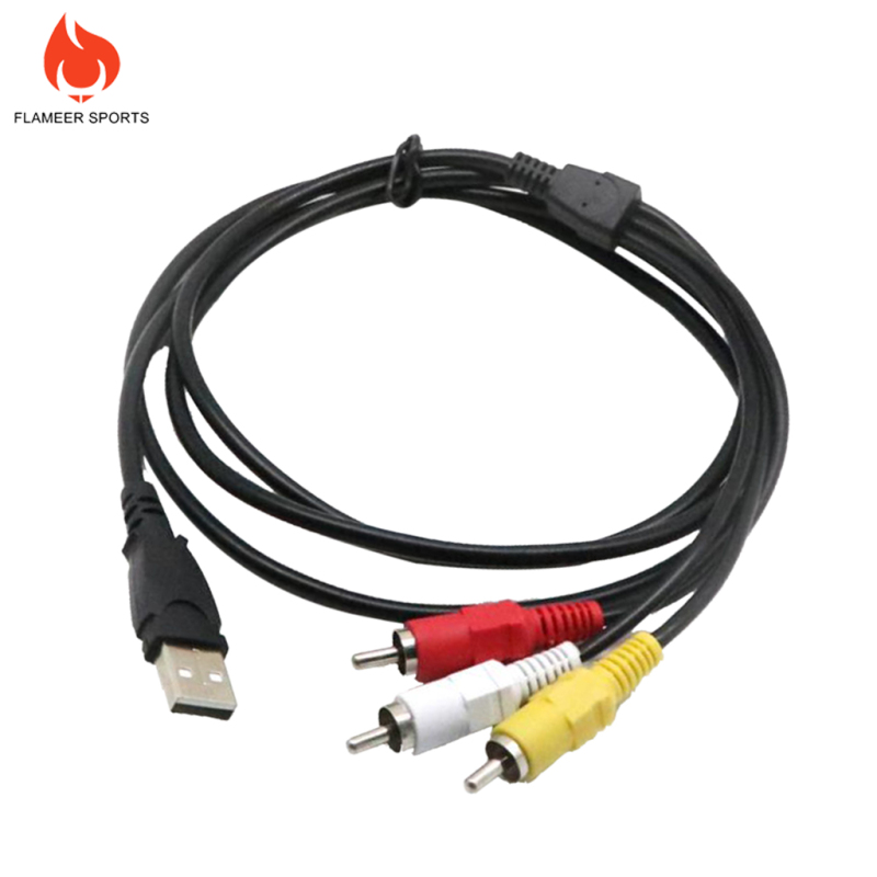 Cáp Chuyển Đổi 1.5m Usb Male Sang 3 Rca Av Audio Video Cable Cho Tv Hdtv Dvd 1080p