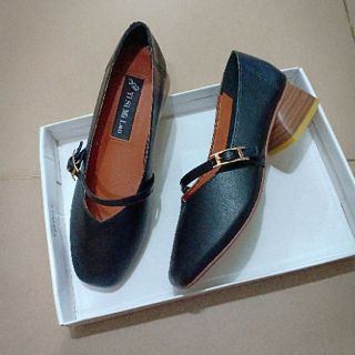 Giày mũi vuông style hàn quốc (ảnh thật )